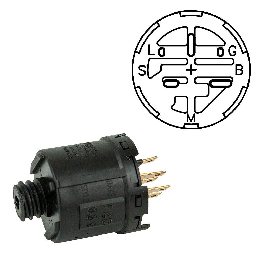 AL-KO/GA/Universal/Universal multi-fit SWT8557/SWT8559 Ignition Switch 525315, SWT8557