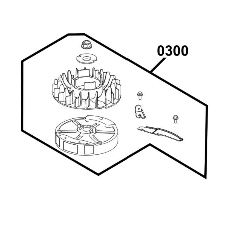 Yardking/Cheeta/Victa Cooling Fan/Flywheel V127, V1 Kit 80102158