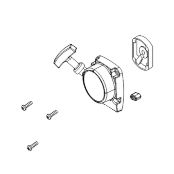 Victa Genuine Cheetah 23cc Bent-Shaft Trimmer Pull Starter Assy. and Screw Set 80128773