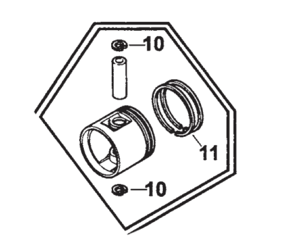 Victa Genuine Power Torque 2-Stroke Piston Assembly STD EN72841A