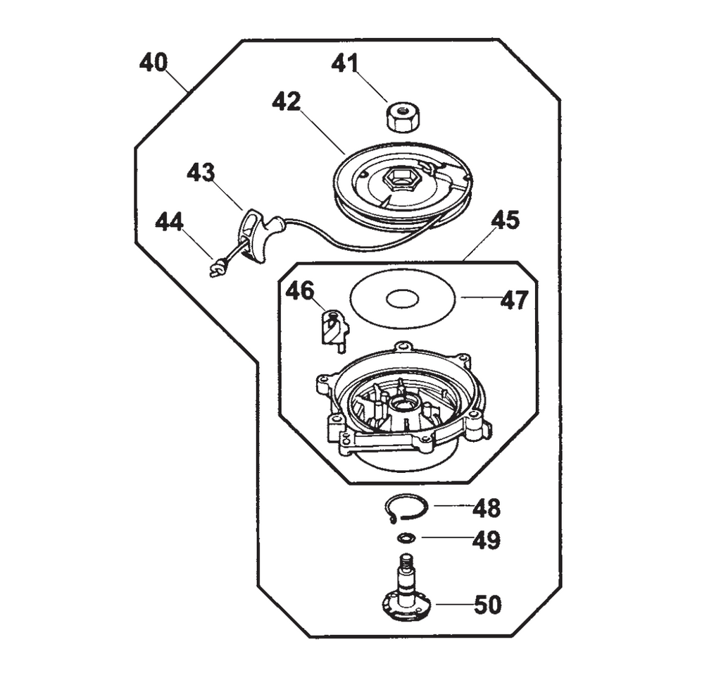 Victa Genuine Power Torque 2-Stroke Starter Assembly ST12811A