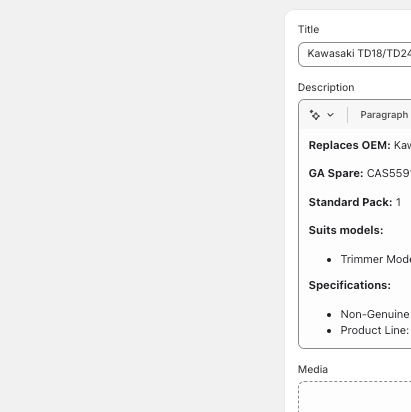 Kawasaki TD18/TD24/TG33 Primer Bulb 49043-2065