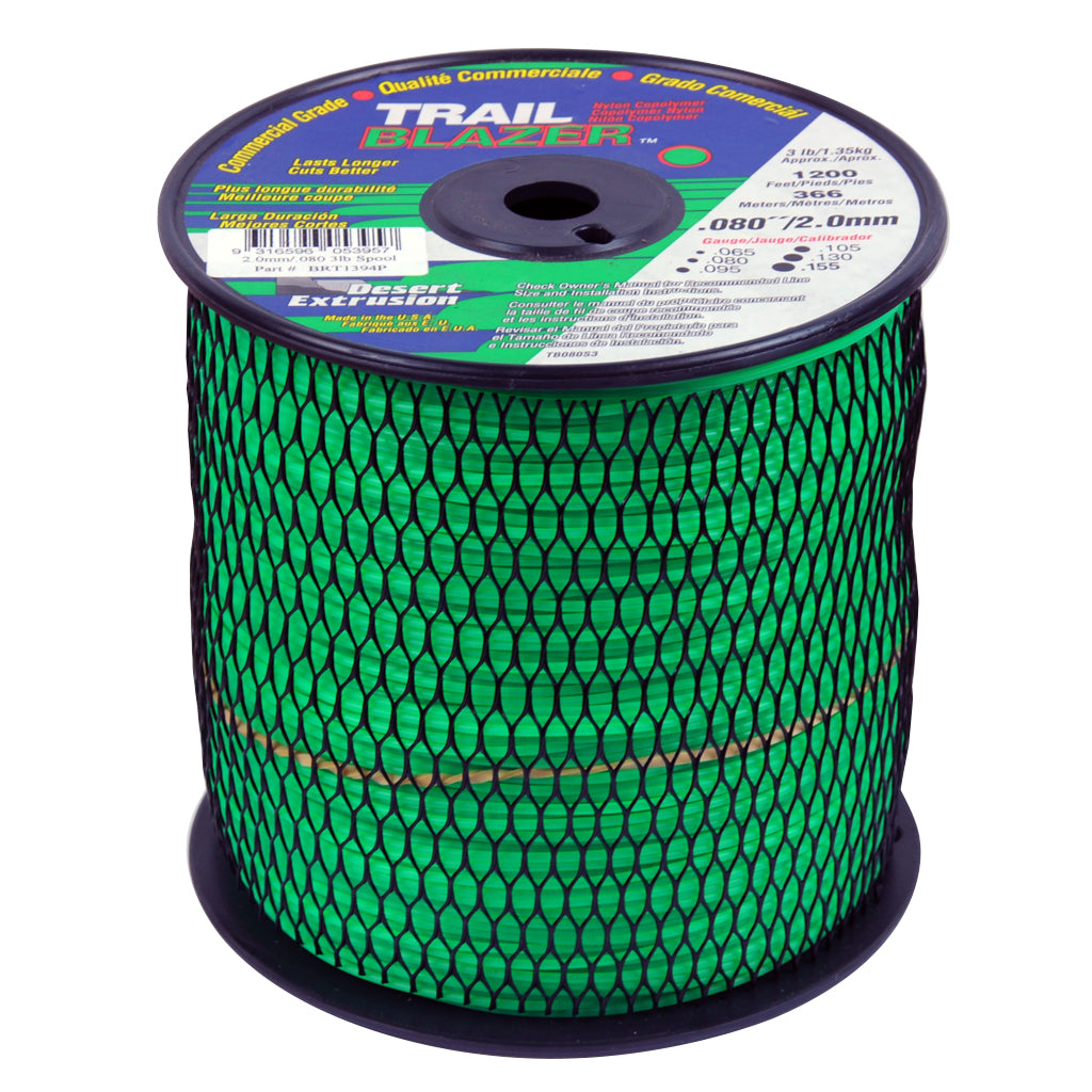 PowerMowers provides professional lawn & garden products that prioritises cutting-edge performance & user-safety. Trail Blazer Trimmer Line .080" (366m) 1.35kg BRT1394P