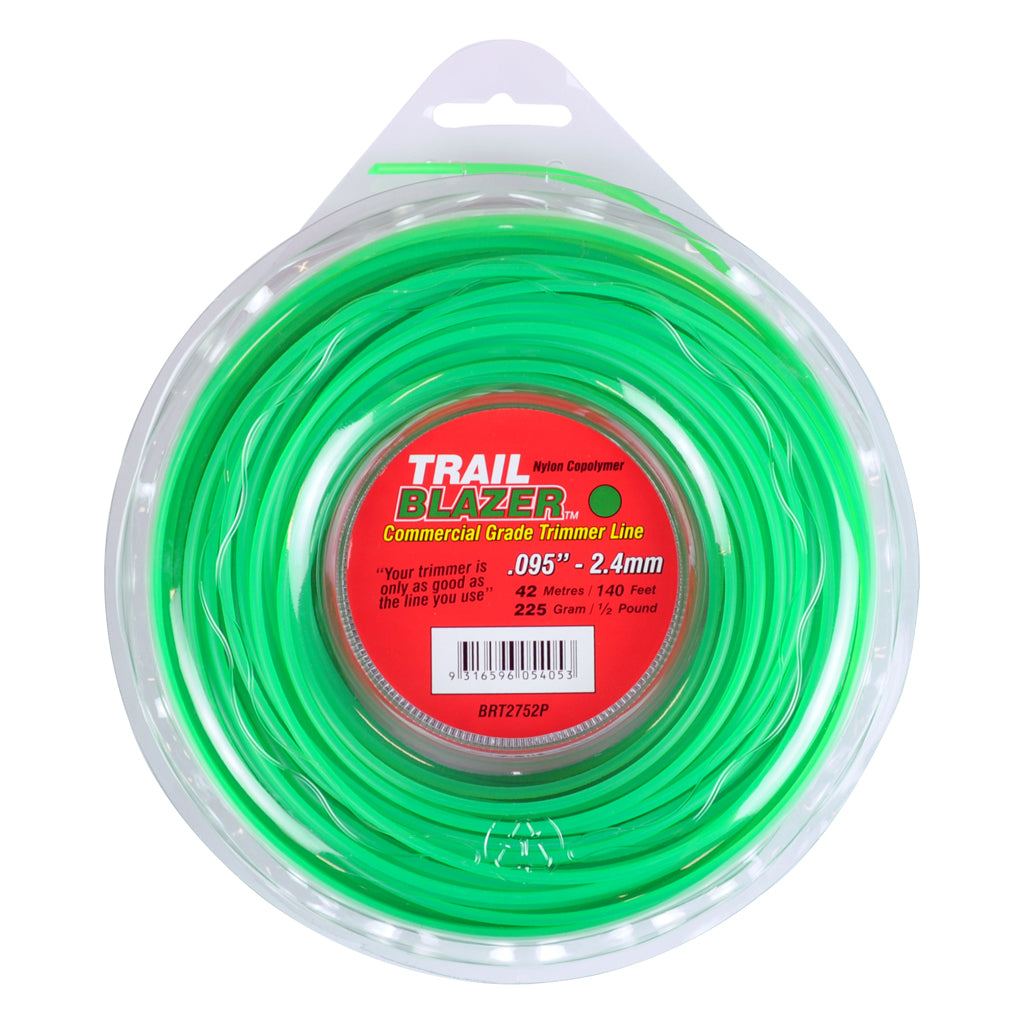 PowerMowers provides professional lawn & garden products that prioritises cutting-edge performance & user-safety. Trail Blazer Trimmer Line .095" (2.40mm) 140ft, 43m Donut 225g