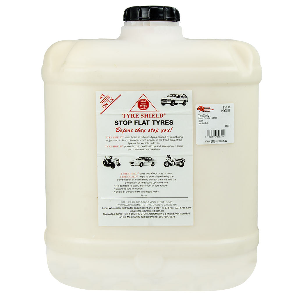 PowerMowers provides professional lawn & garden products that prioritises cutting-edge performance & user-safety. Tyre Shield Puncture Preventative Treatment 20L PTY7801