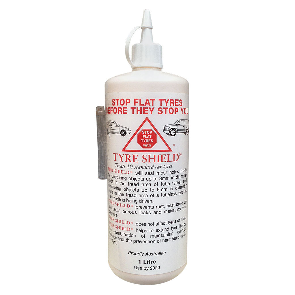 PowerMowers provides professional lawn & garden products that prioritises cutting-edge performance & user-safety. Tyre Shield TYRE SHIELD BOTTLE 1L Puncture Preventative Treatment 1L, PTY7798