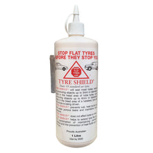 Load image into Gallery viewer, PowerMowers provides professional lawn &amp; garden products that prioritises cutting-edge performance &amp; user-safety. Tyre Shield TYRE SHIELD BOTTLE 1L Puncture Preventative Treatment 1L, PTY7798
