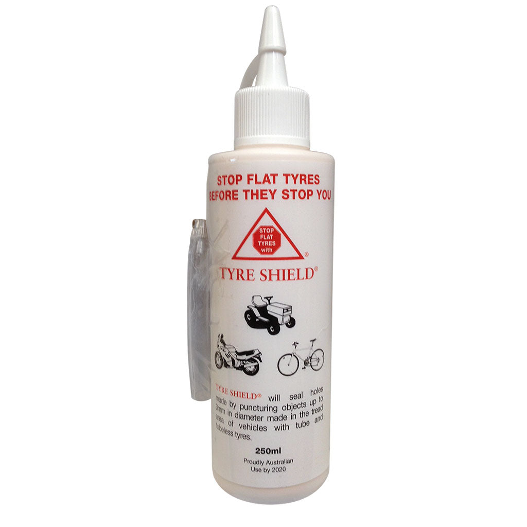 PowerMowers provides professional lawn & garden products that prioritises cutting-edge performance & user-safety. Tyre Shield Tyre Sealant Puncture Preventative Treatment 250ml PTY7794