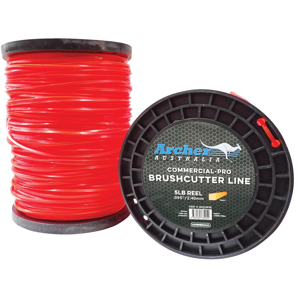 Archer Commercial-Pro Square Nylon Line 2.40mm/.095" 5lb Reel UKQ24P50