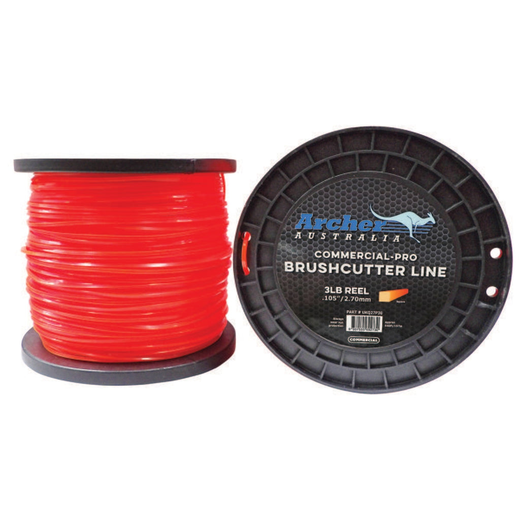 Archer Commercial-Pro Square Nylon Line 2.70mm/.105" 3lb Reel, Set of (8) UKQ27P30