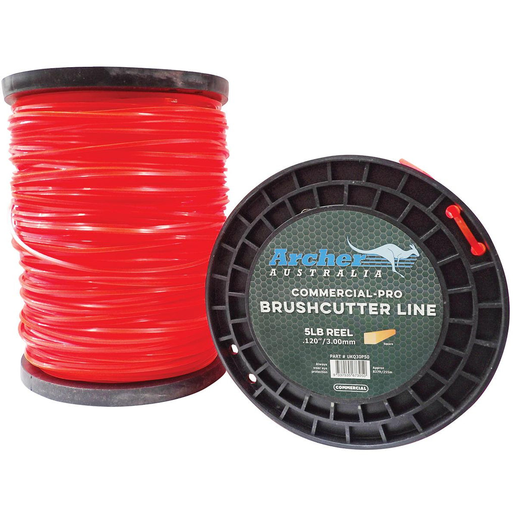 Archer Commercial-Pro Square Nylon Line 3.00mm/.120" 5lb Reel UKQ30P50