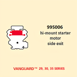Briggs & Stratton 13-18hp Vanguard™ V-Twin High-Mount Starter Motor Side Exist Muffler Kit 995006