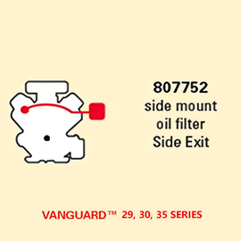 Briggs & Stratton 13-18hp Vanguard™ V-Twin High-Mount Side Exist Muffler Kit 807752