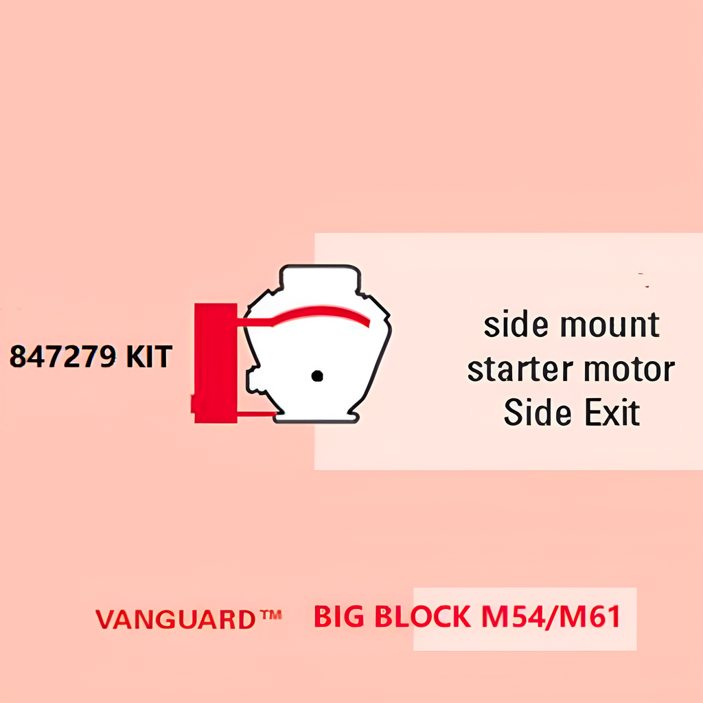 Briggs & Stratton 27-40hp Vanguard™ V-Twin Side-Mount Starter Motor Side Exist Muffler Kit 847279