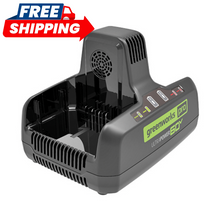Load image into Gallery viewer, GREENWORKS 60V Pro Dual Port Rapid Charger (10A) 2941207AU