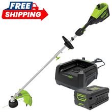 Load image into Gallery viewer, GREENWORKS 60V Pro Multi-Attachment Series String Trimmer 4.0Ah Battery &amp; Charger Kit 2110807AU