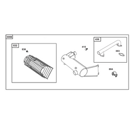 Briggs & Stratton 27-40hp Vanguard™ V-Twin Side-Mount Starter Motor Side Exist Muffler Kit 847279