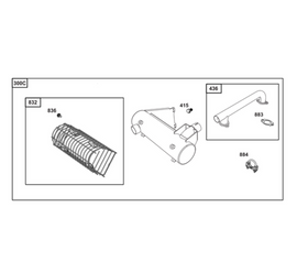 Briggs & Stratton 27-40hp Vanguard™ V-Twin Side-Mount Oil Filer Side Exist Muffler Kit 847278