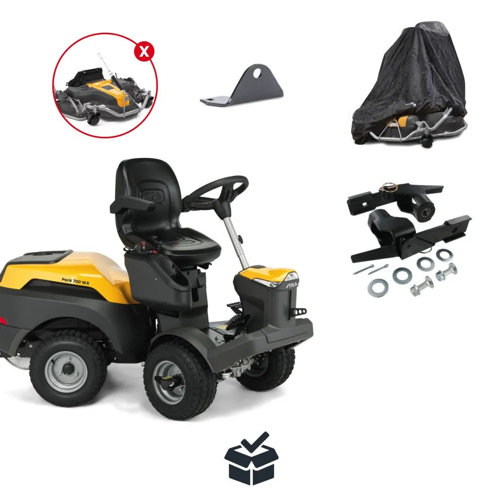 Stiga Park Park 700 WX Front-Cut 635cc 4-Wheel Drive Ride-On Mower - 110cm Combi QPLUS Deck