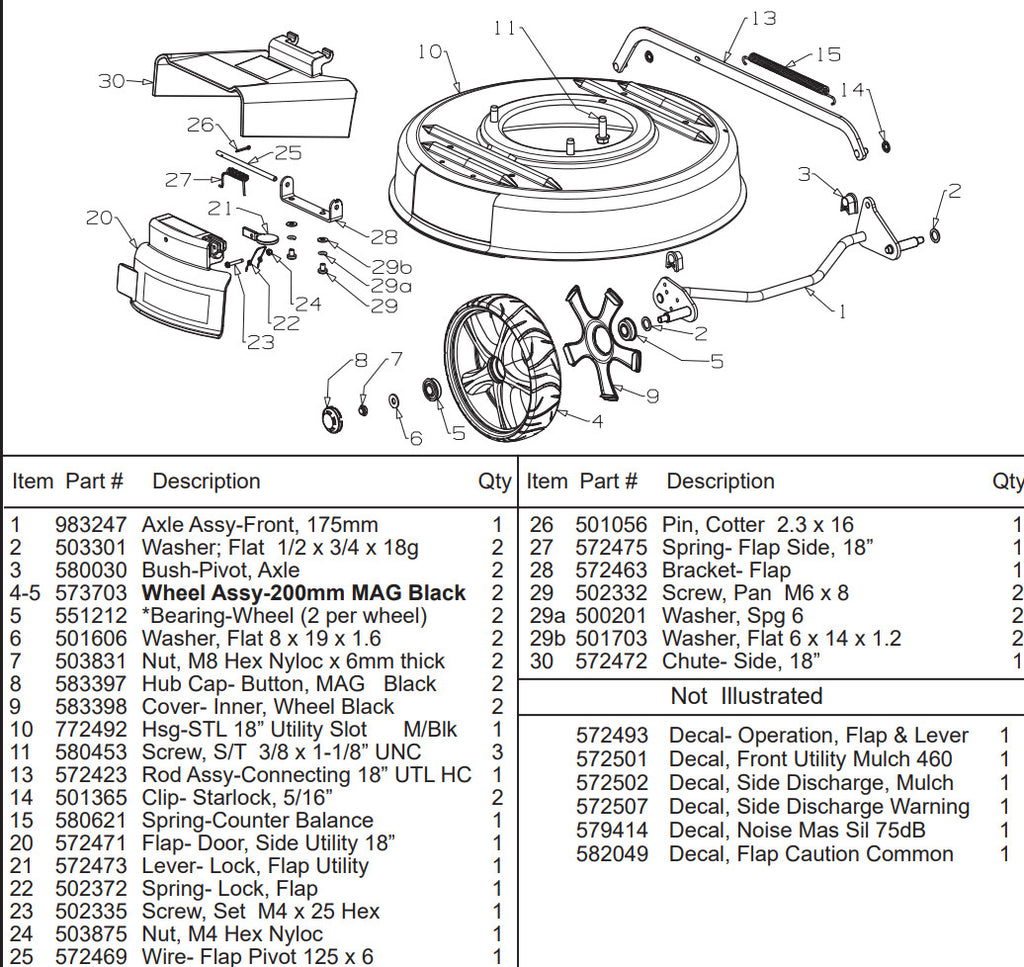 Masport Genuine 18" Ttility Discharge Flap 572472