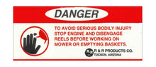 Load image into Gallery viewer, R&amp;R DANGER DECAL R354083