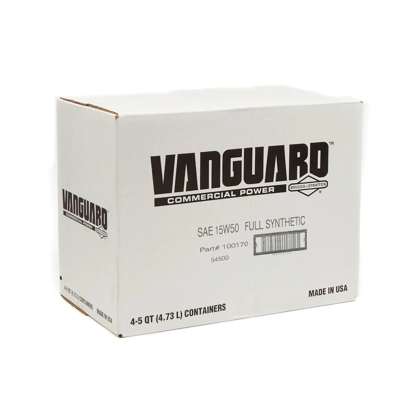 Vanguard 15W50 Full-Synthetic Performance Oil Pk of (4) 5L