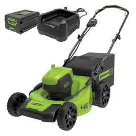 GREENWORKS 60V Pro Brushless Push Lawnmower 46cm (18”) 4.0Ah Battery & Charger Kit 2514807AU