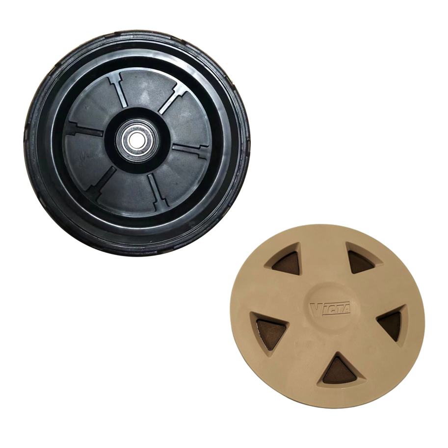 Victa Genuine 8" (200mm) Universal Plastic Wheel and Hub Cap Set CH87335A, CH86275A, CH87336A, CH87068A