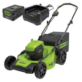 GREENWORKS 60V Pro Brushless Push Lawnmower 46cm (18”) 6.0Ah Battery & Charger Kit