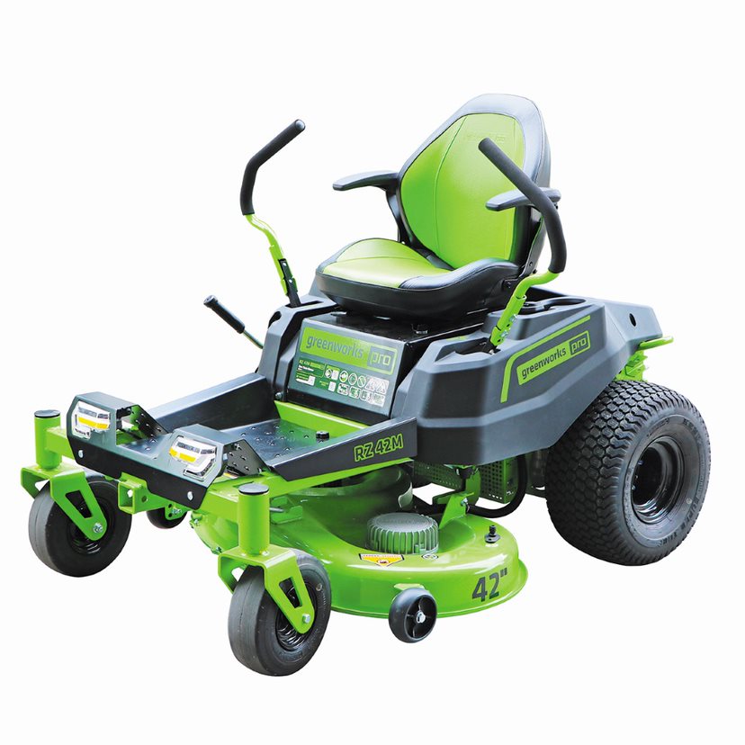 GREENWORKS 60V Pro Electric Zero Turn Mower with 8.0Ah Battery & Dual Rapid Charger Kit - 42" Cut - FREE REDEMPTION KIT