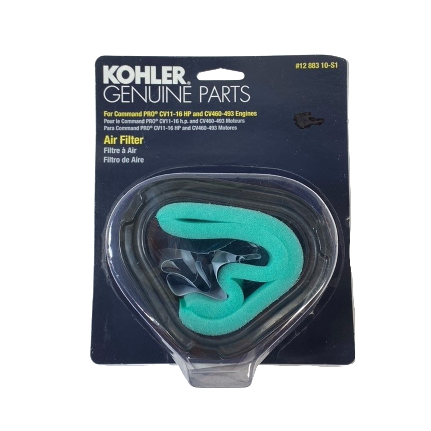 Kohler Command Pro 11-18hp Filter-A/C Cleaner Cartridge and Foam Kit 12 883 10S