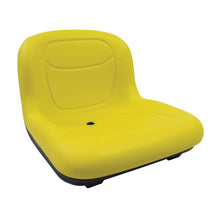 Load image into Gallery viewer, John Deere Multi-Fit Deluxe High Back Cushioned Waterproof Vinyl Ride-on Seat (Yellow) AM125383, AM131531