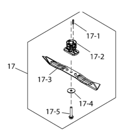 Yardking/Cheeta/Victa Bar Blade and Boss Mounting Assy. 80082446