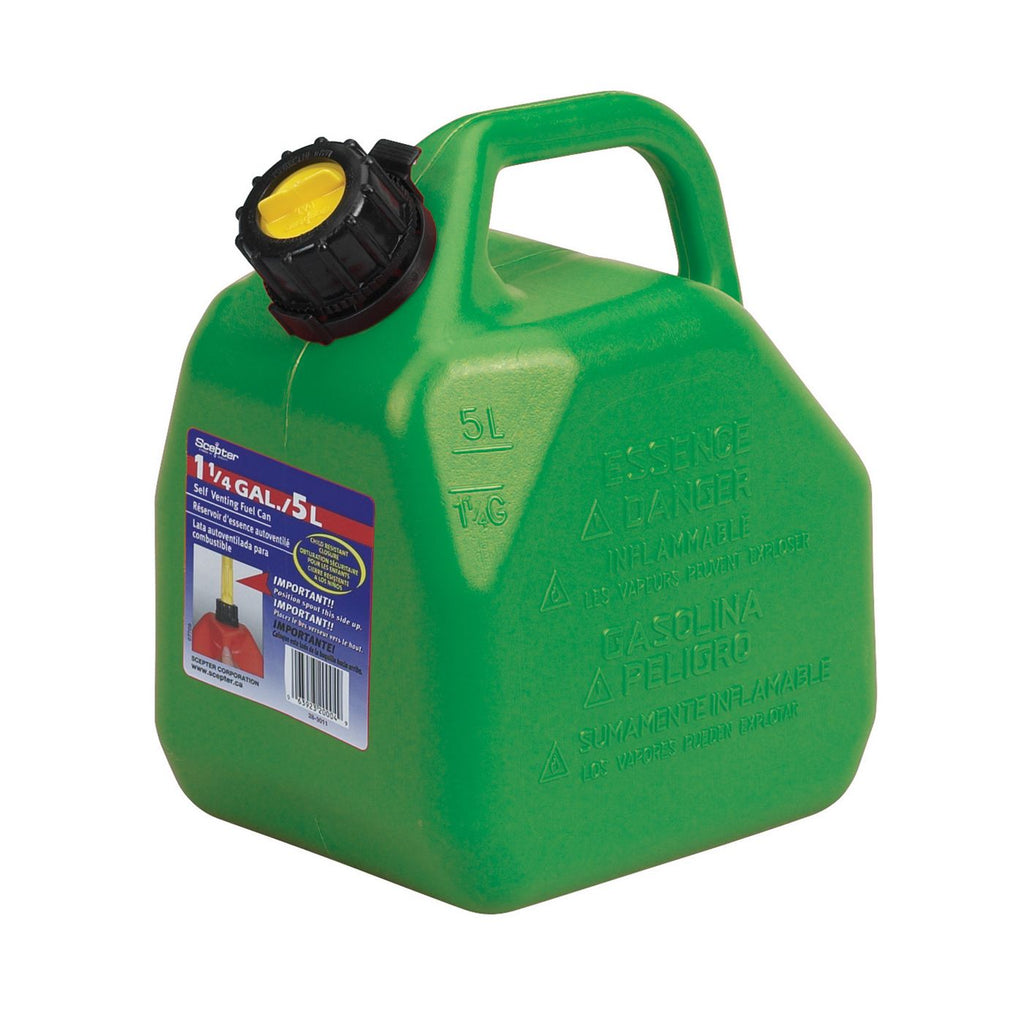 Scepter 5L Green Plastic 2-Stroke Fuel Jerry Can