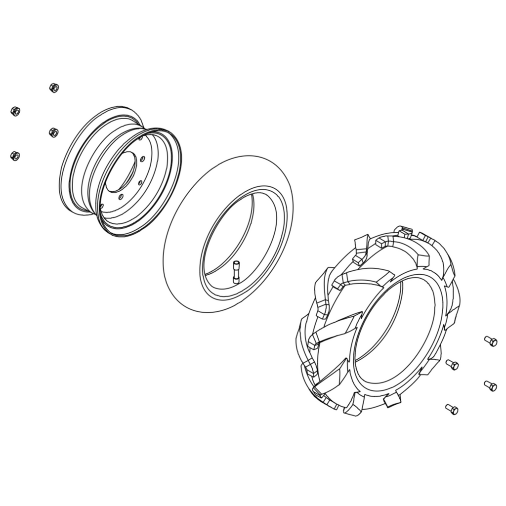 Orec RM830 Front Wheel (L) Assy. 3.50-7 80-1260-411-00