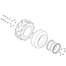 Load image into Gallery viewer, Orec RM830/RM882/RM952 Rear Wheel (L) Assy. 16×7.00-8 80-1751-411-00