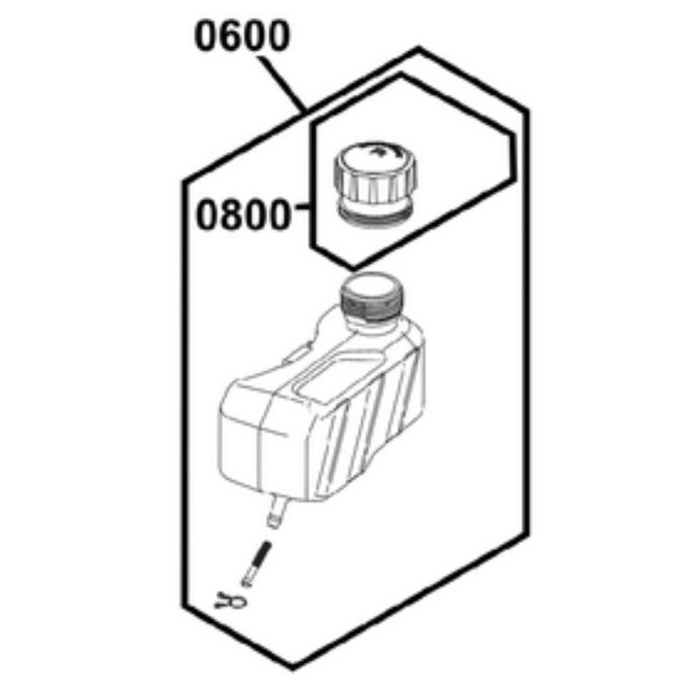 Yardking/Cheeta/Victa Fuel Tank and Cap Assy. Kit 80102162, 80090539