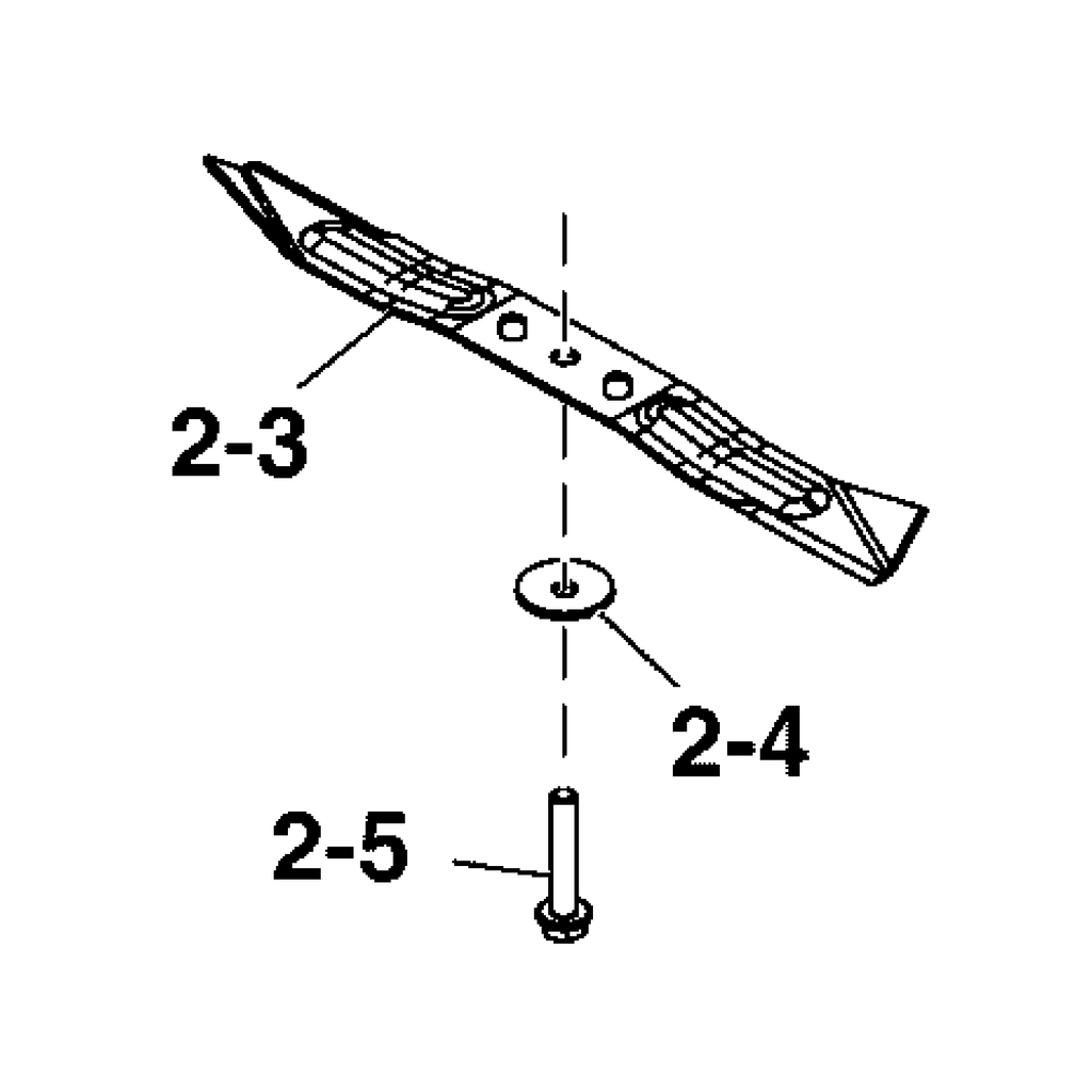 Yardking/Cheeta/Victa 16" Bar Blade and Bolt Kit CA09574A