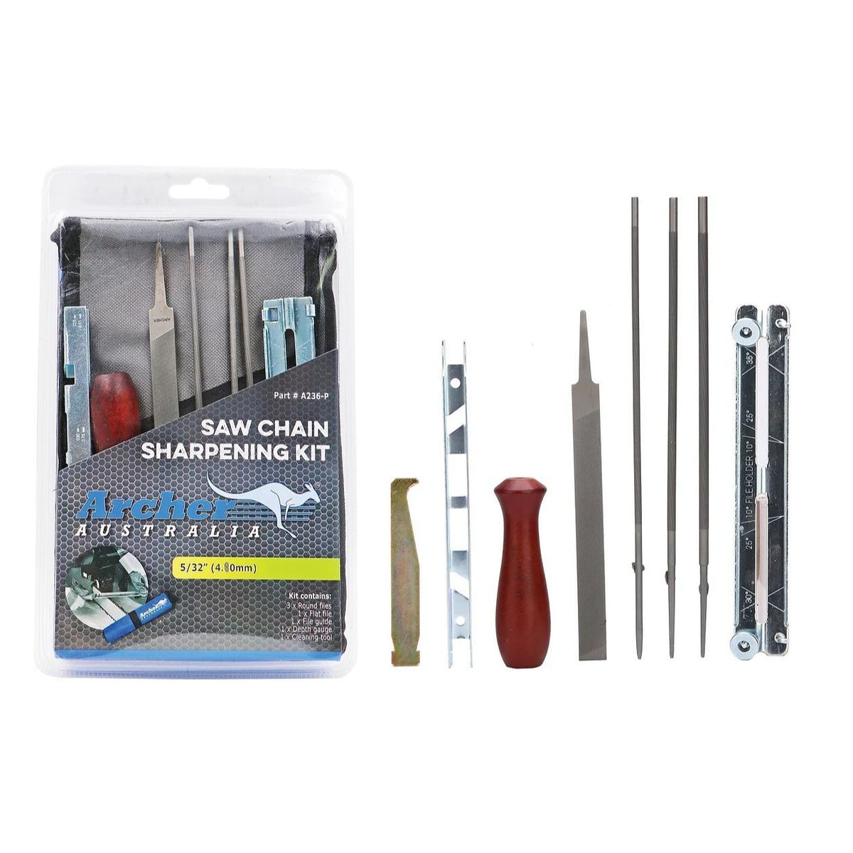 Archer Deluxe Pro Chainsaw Chain File & Guide 3/16