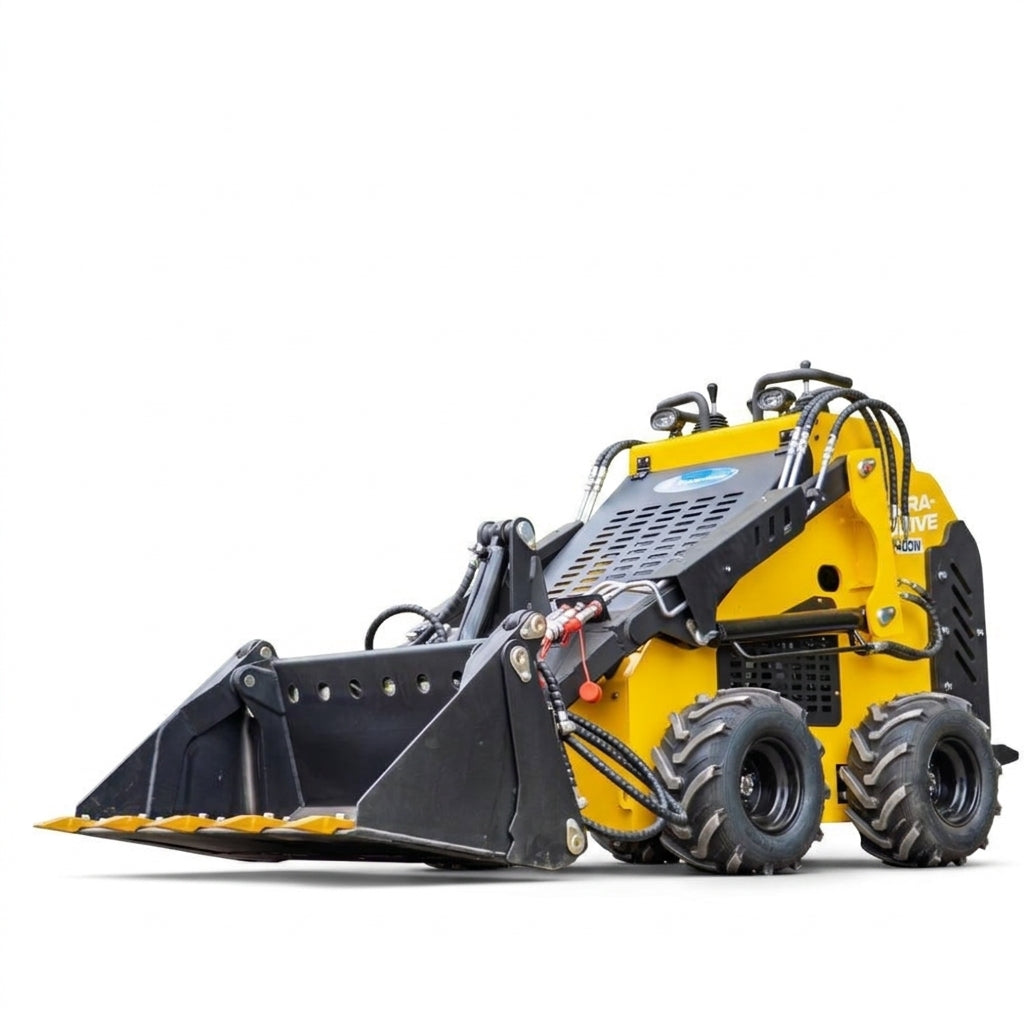 PowerMow DuraDrive Series 400W Wheeled Compact Utility Mini Skid Loader